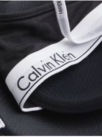 Γυναικείο Σουτιέν Calvin Klein - T-shirt Bra - Μαύρο - Λευκό λάστιχο - Cotton - Regular Fit
