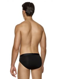 MED Ανδρικό slip TRAVIS - Μαύρο -  Fashion Μαύρο λάστιχο - Regular Fit - Modal