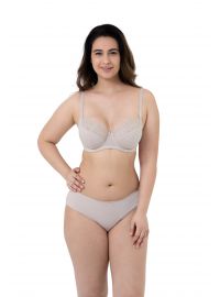 Σουτιέν Dorina Savanna - Μαύρο + Μπεζ - Μεγάλα μεγέθη - 1+1 ΔΩΡΟ - Χωρίς Ενίσχυση - Με Μπανέλα - Cup D - E