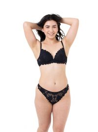 Dorina Γυναικείο string DESIRE - Μαύρο - Δαντέλα