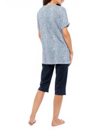 Γυναικεία πυτζάμα Pink Label - Animal print - Κάπρι - Plus size