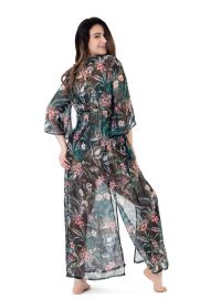 Γυναικείο Beachwear Dorina - 3/4 μανίκι - Εμπριμέ - Μαxi