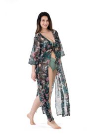 Γυναικείο Beachwear Dorina - 3/4 μανίκι - Εμπριμέ - Μαxi