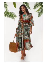 Γυναικείο Beachwear Rock Club - Εμπριμέ καφτάνι - One Size