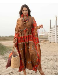 Γυναικείο Beachwear Rock Club - Εμπριμέ καφτάνι - One Size