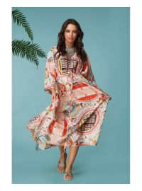 Γυναικείο Beachwear Rock Club - Εμπριμέ καφτάνι - One Size