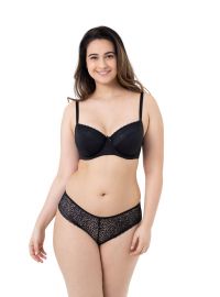 Σουτιέν Dorina Savanna - Μαύρο + Μπεζ - Μεγάλα μεγέθη - 1+1 ΔΩΡΟ - Χωρίς Ενίσχυση - Με Μπανέλα - Cup D - E
