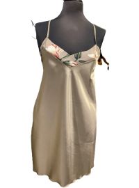 Γυναικεία Ρόμπα - Νυχτικό Σατέν - Σετ Fontana di vita - Μόκα/Φλοράλ