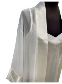 Γυναικεία Ρόμπα Μουσελίνα - Νυχτικό Σατέν - Σετ Fontana di vita - Ιβουάρ