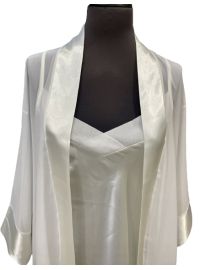 Γυναικεία Ρόμπα Μουσελίνα - Νυχτικό Σατέν - Σετ Fontana di vita - Ιβουάρ