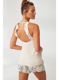 Γυναικείο Baby Doll Penye Mood  - Πυτζάμα καλοκαιρινή - Λευκή Floral