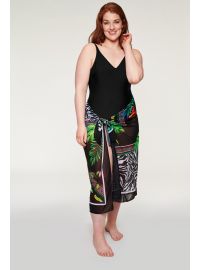 Γυναικείο ολόσωμο μαγιό Naturana - Plus size - Μαύρο - Cup E