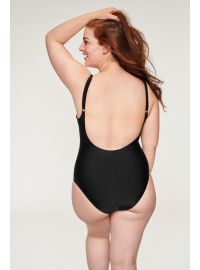 Γυναικείο ολόσωμο μαγιό Naturana - Plus size - Μαύρο - Cup E