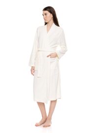 Γυναικεία Ρόμπα Pink Label - Midi - Λευκή- Viscose - Regular Fit