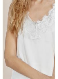 Νυφικό Νυχτικό Admas - Σατέν Ιβουάρ - Δαντέλα