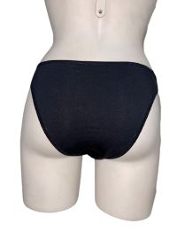 Γυναικείο Slip Mini MEI - Μαύρο - Οικολογικό βαμβάκι - Μαλακό Λάστιχο