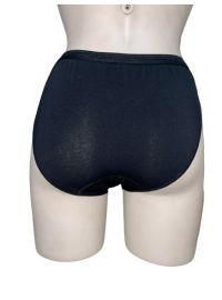 Γυναικείο Slip Midi MEI - Μαύρο - Οικολογικό βαμβάκι - Μαλακό Λάστιχο