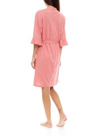 Γυναικεία Ρόμπα Pink Label - Σταυρωτή Dusty Pink - Μανίκι 3/4 - Cotton