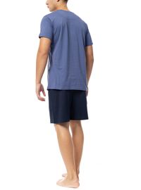 Ανδρική Καλοκαιρινή Πυτζάμα Ulisse -  Cosmos Blue - Με πατιλέτα - 3PCS - CottonΑνδρική Καλοκαιρινή Πυτζάμα Ulisse -  Cosmos Blue - Με πατιλέτα - 3PCS - Cotton