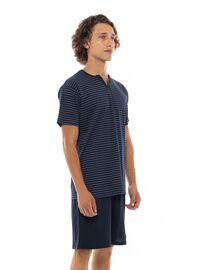 Ανδρική Καλοκαιρινή Πυτζάμα Ulisse - Stripe - V-NECK - Κοντό μανίκι - Cotton