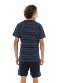 Ανδρική Καλοκαιρινή Πυτζάμα Ulisse - Stripe - V-NECK - Κοντό μανίκι - Cotton