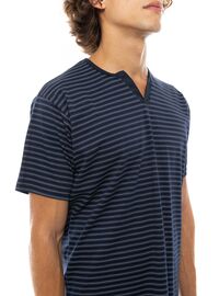 Ανδρική Καλοκαιρινή Πυτζάμα Ulisse - Stripe - V-NECK - Κοντό μανίκι - Cotton