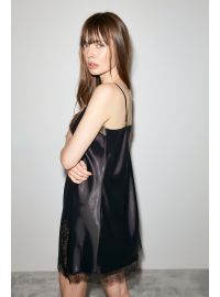 Γυναικείο νυχτικό Penye Mood - Μαύρο - Mini