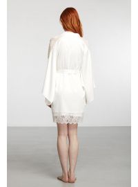Σετ ρόμπα & νυχτικό Penye Mood  - Εκρού - Σατέν