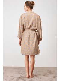 Σετ ρόμπα & νυχτικό Penye Mood  - Μωβ - Εμπριμέ