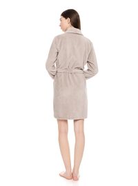 Γυναικεία Ρόμπα Pink Label - Κοντή - Elephant Grey - Bamboo - Regular Fit