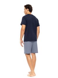 Ανδρική Καλοκαιρινή Πυτζάμα Ulisse - Yacht Blue - Με πατιλέτα - 3PCS - Cotton