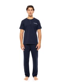 Ανδρική Καλοκαιρινή Πυτζάμα Ulisse - Yacht Blue - Με πατιλέτα - 3PCS - Cotton