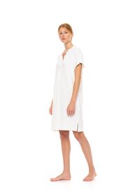 Γυναικείο Νυχτικό Pink Label -  Λευκό - Κοντό Μανίκι - Bamboo