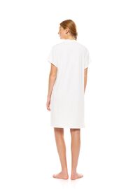 Γυναικείο Νυχτικό Pink Label -  Λευκό - Κοντό Μανίκι - Bamboo