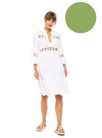 Γυναικείο Beachdress Pink Label -  Φόρεμα - Aspen Green - Regular Fit - Viscose