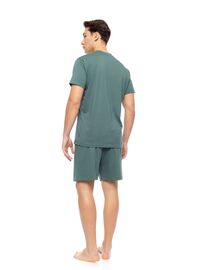 Ανδρική Καλοκαιρινή Πυτζάμα Ulisse - Oil Green - Κοντό μανίκι - Cotton
