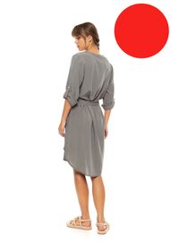 Γυναικείο Beachdress Pink Label - Φόρεμα - Κόκκινο - Regular Fit - Viscose