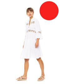 Γυναικείο Beachdress Pink Label -  Φόρεμα - Κόκκινο - Regular Fit - Viscose