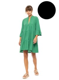 Γυναικείο Beachdress Pink Label -  Φόρεμα - Μαύρο - Regular Fit - Viscose