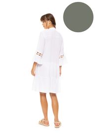 Γυναικείο Beachdress Pink Label -  Φόρεμα - Oil Green - Regular Fit - Viscose