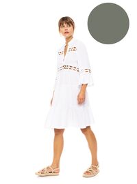 Γυναικείο Beachdress Pink Label -  Φόρεμα - Oil Green - Regular Fit - Viscose