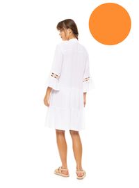 Γυναικείο Beachdress Pink Label -  Φόρεμα - Orange - Regular Fit - Viscose