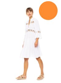 Γυναικείο Beachdress Pink Label -  Φόρεμα - Orange - Regular Fit - Viscose