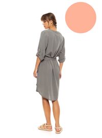 Γυναικείο Beachdress Pink Label - Φόρεμα - Salmon - Regular Fit - Viscose