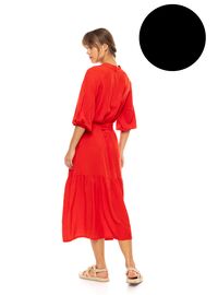 Γυναικείο Beachdress Pink Label - Σεμιζιέ Μακρύ Φόρεμα - Μαύρο - Viscose