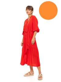 Γυναικείο Beachdress Pink Label - Σεμιζιέ Μακρύ Φόρεμα - Orange - ViscoseΓυναικείο Beachdress Pink Label - Σεμιζιέ Μακρύ Φόρεμα - Orange - Viscose