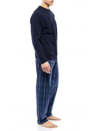 Ανδρική πυτζάμα Pink Label - Μπλε - Καρό παντελόνι