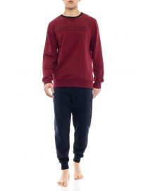 Ανδρική πυτζάμα Pink Label - Μπλε - Μπορντό
