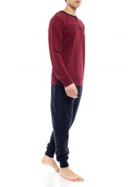 Ανδρική πυτζάμα Pink Label - Μπλε - Μπορντό