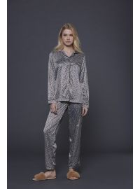 Γυναικεία πυτζάμα Noidinotte - Σατέν Σεμιζιέ - Animal print